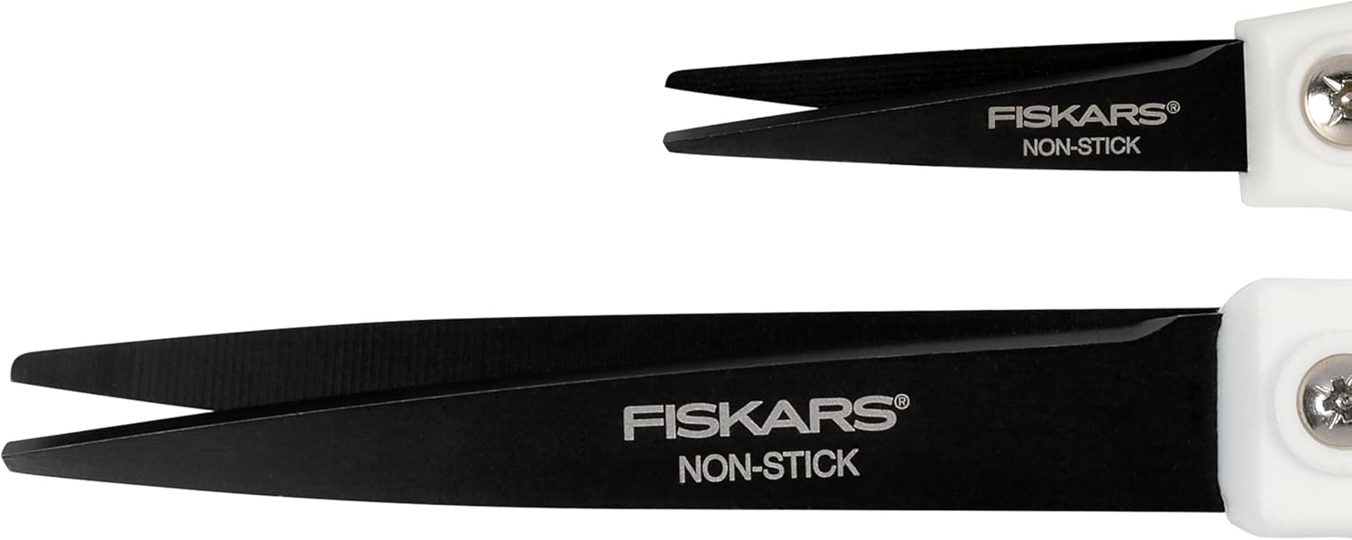 Fiskars Everyday Fashion Scissors, Non-Stick Stainless Steal Blades, Forest Fern, 2-Pack, 8 Inches and 5 Inches