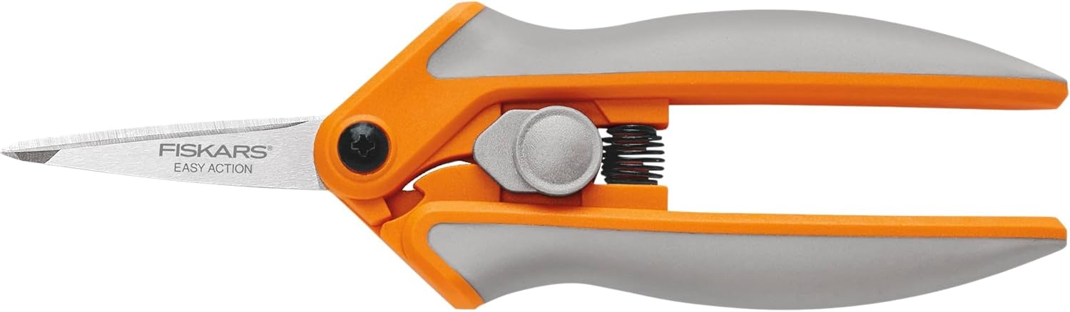 Fiskars RazorEdge Micro-Tip Easy Action Scissors – 6″ – Stainless Steel Fabric Scissors – Arts and Crafts – Orange(6 Inch)