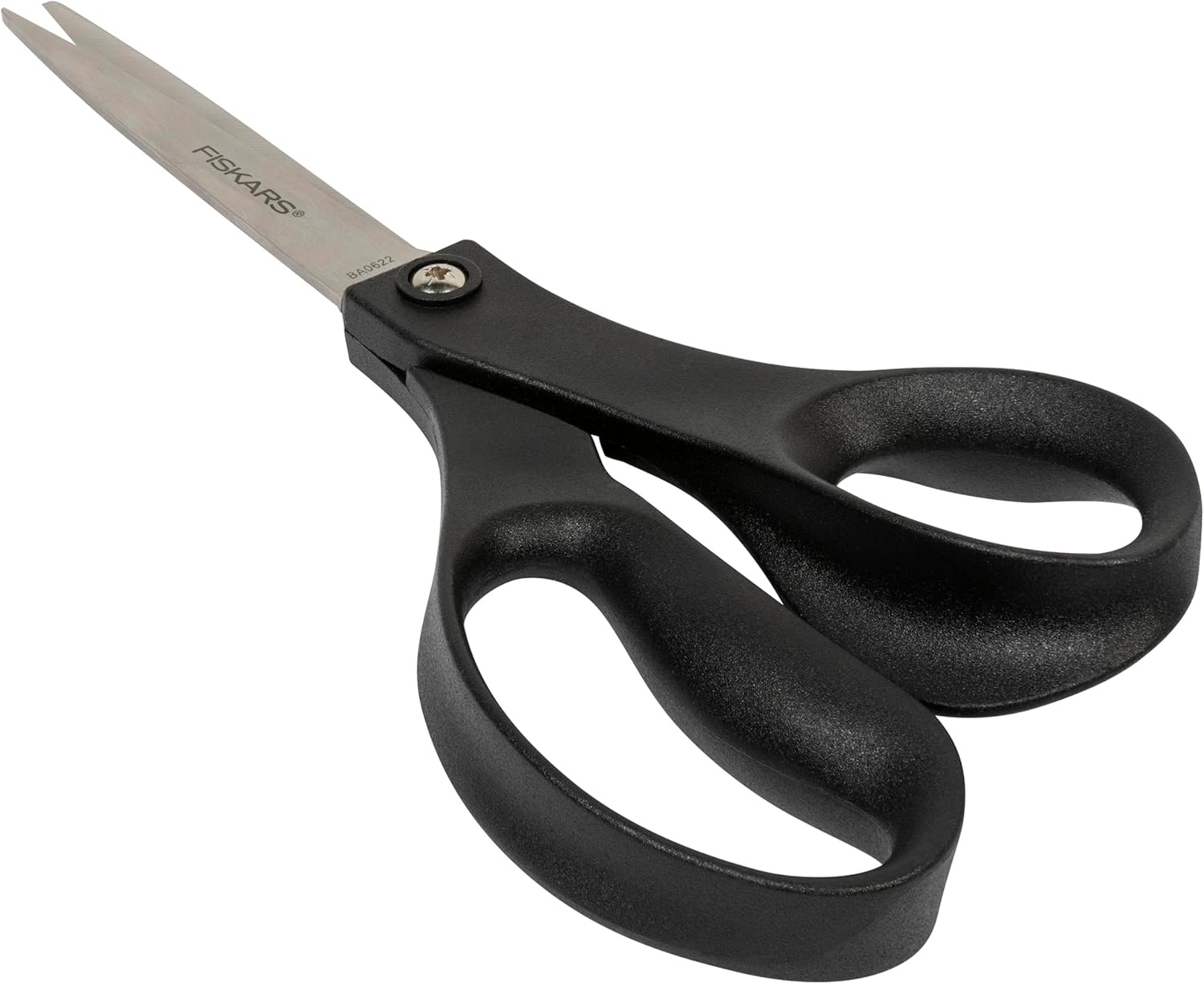 Fiskars 8 Everyday Recycled Stainless Steel Scissors (1-Pack) with Ergonomic Handles, Home & Office Scissors for Cutting Paper, Cardboard, Photos and More, Gray