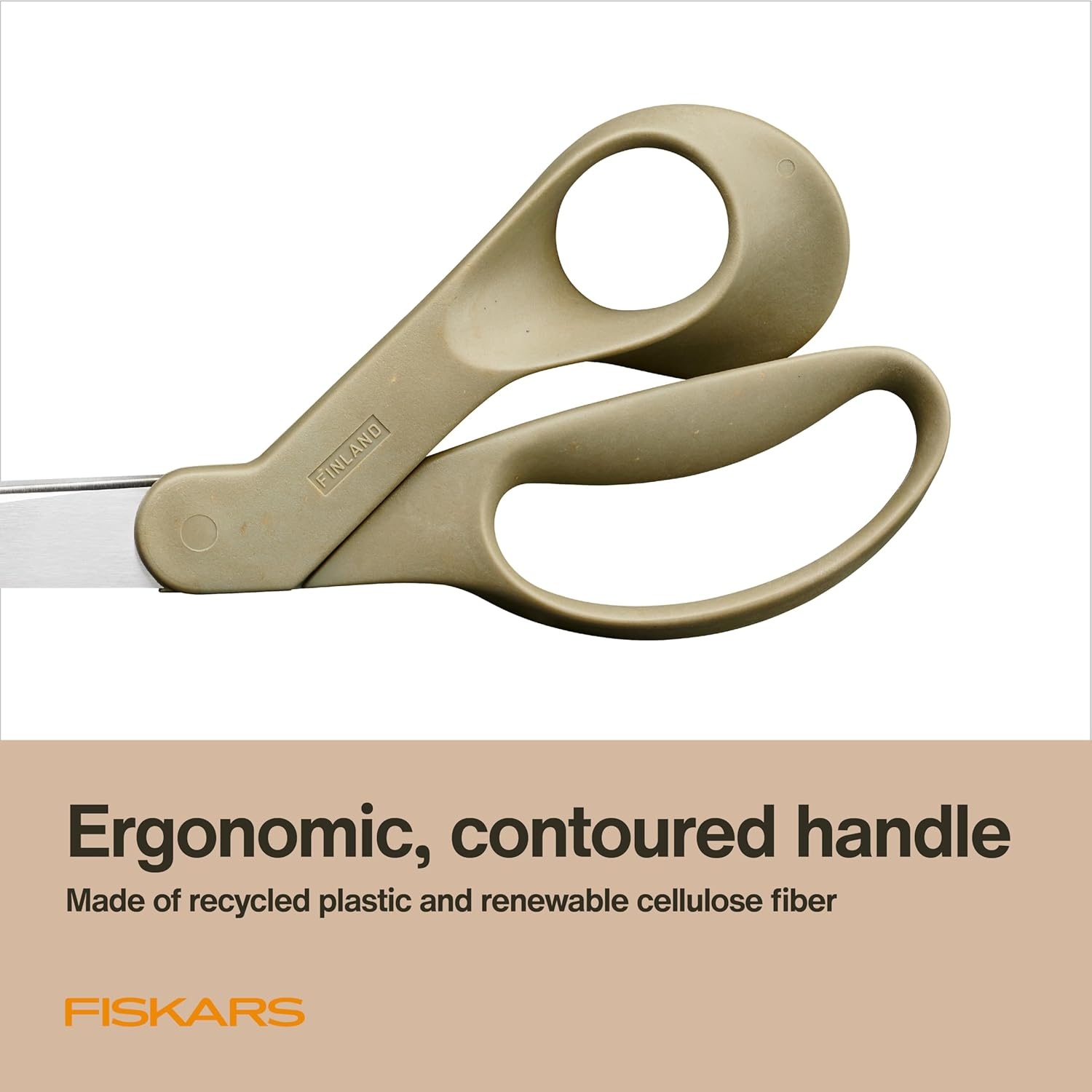 Fiskars 9″ Recycled Fabric Scissors – Sustainable and Sharp Craft Scissors for Sewing – Craft and Fabric Cutting – Beige