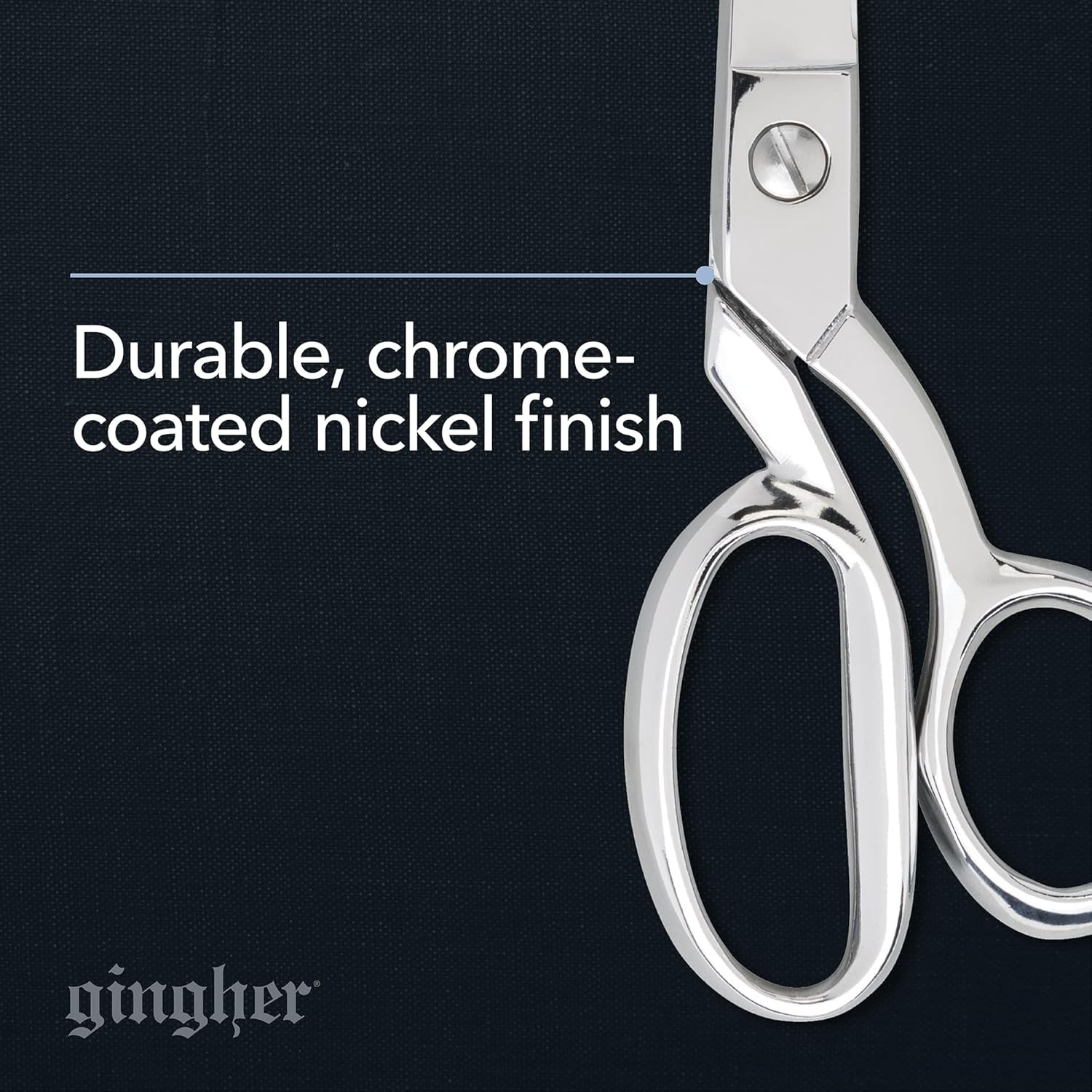 Gingher 4″ Embroidery Scissors, Precision Craft Scissors, Hand-Tuned Blades & Double Loop Handle, Chrome Plated Nickel Finish(7″ Knife Edge)