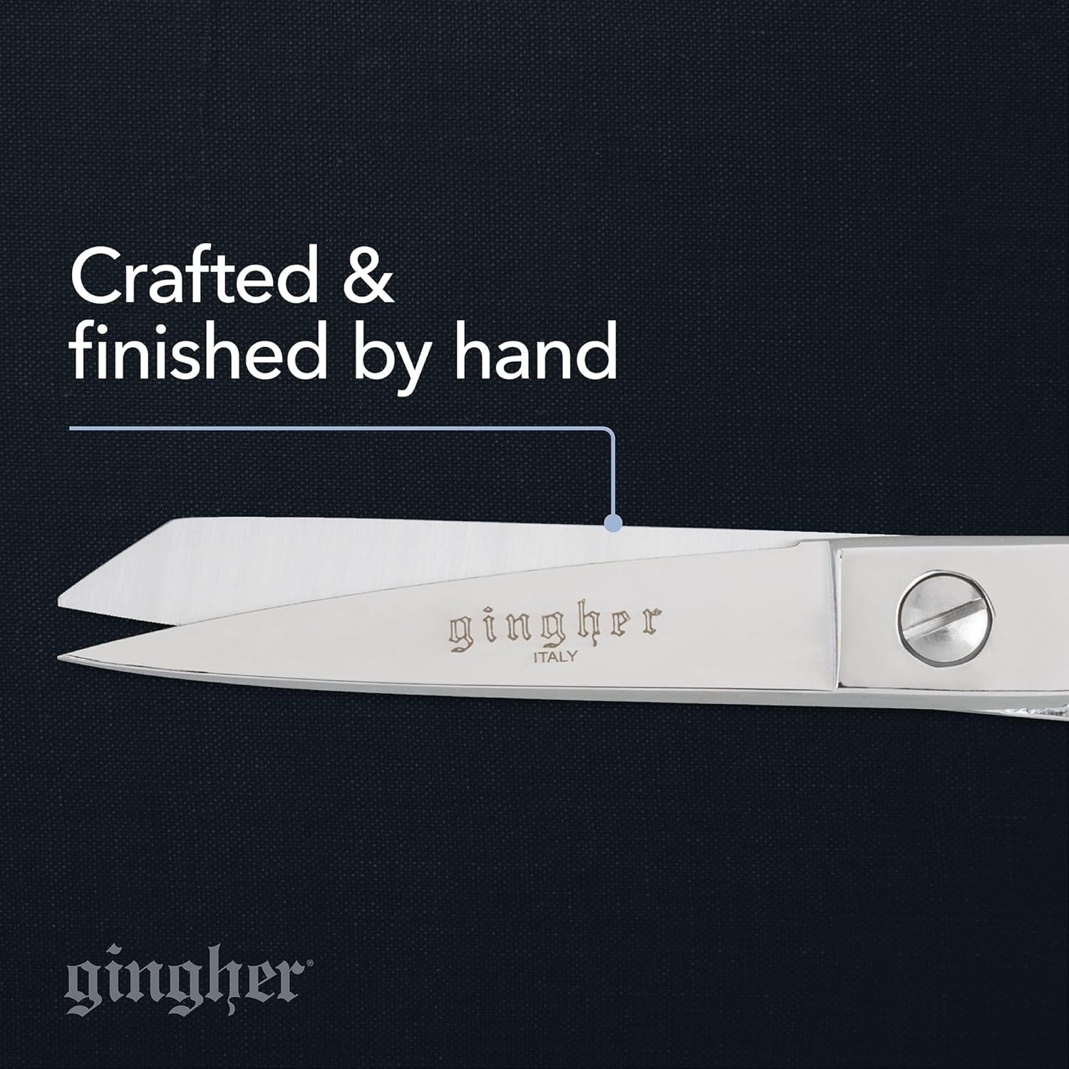 Gingher 4″ Embroidery Scissors, Precision Craft Scissors, Hand-Tuned Blades & Double Loop Handle, Chrome Plated Nickel Finish(7″ Knife Edge)