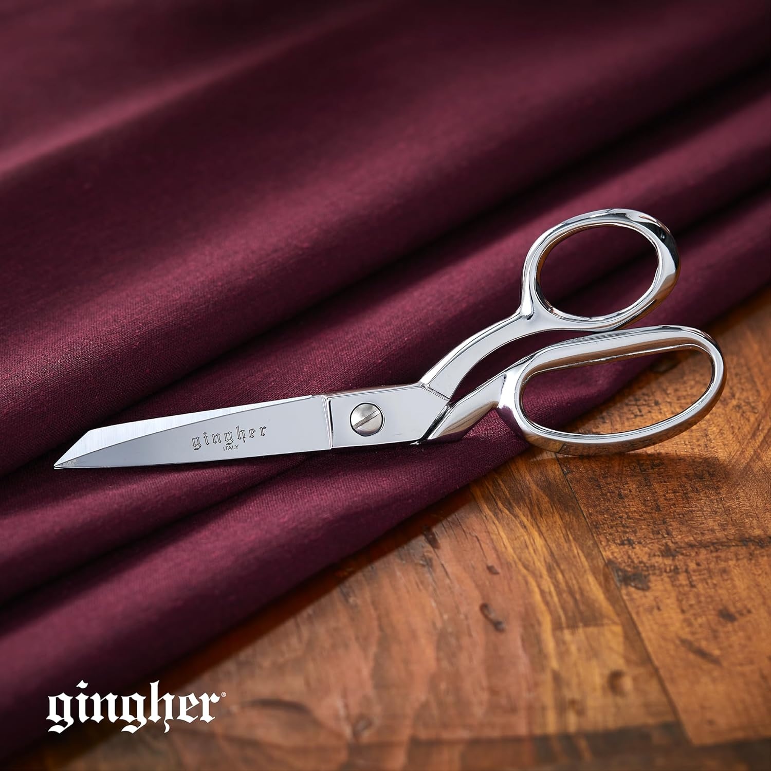 Gingher 4″ Embroidery Scissors, Precision Craft Scissors, Hand-Tuned Blades & Double Loop Handle, Chrome Plated Nickel Finish(7″ Knife Edge)