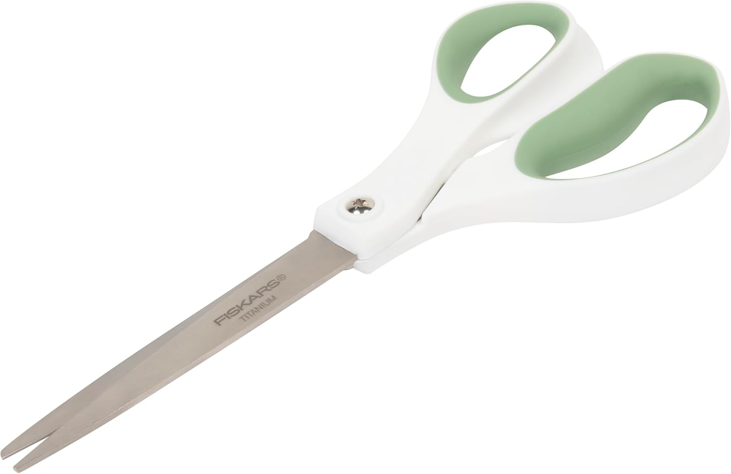Fiskars Everyday Titanium Scissors, Durable Blades 3X Harder Than Steel, Ergonomic Softgrip Handle for Home and Office Cutting, 8 , Forest Fern Green, 2 Pack