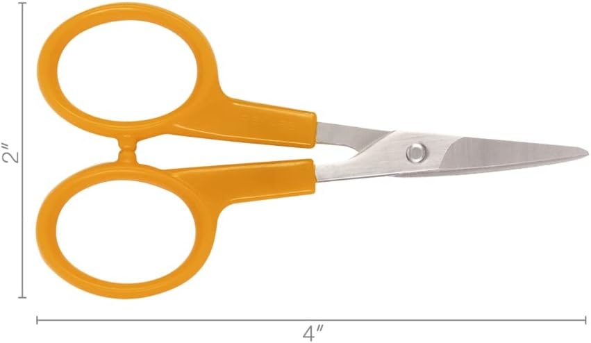 Fiskars 98087097J Curved Craft Scissors, 4 Inch, steel and orange(4 inches (Pack of 12))