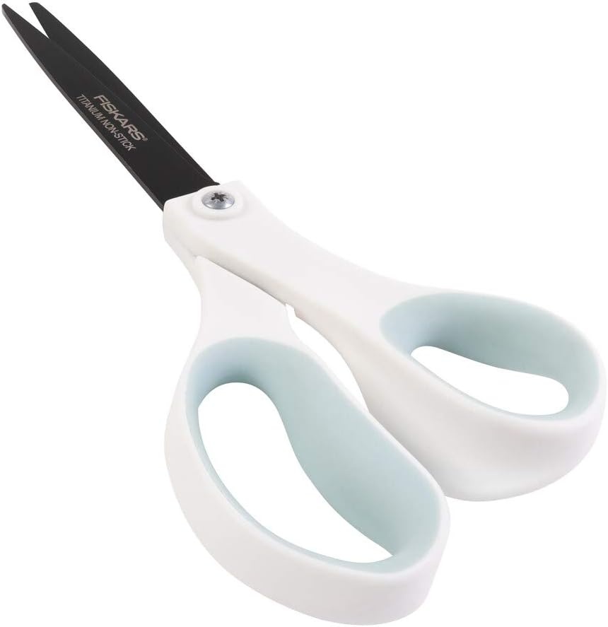 Fiskars Non-Stick Titanium Softgrip Fashion Scissors, 8″