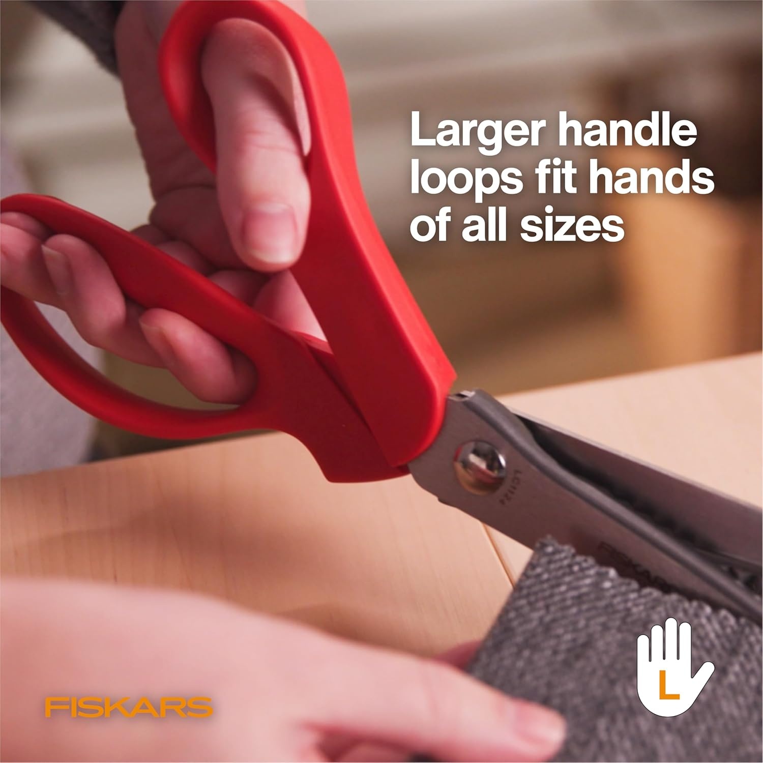 Fiskars 8 Premier Left-Handed Pinking Shears for Fabric Cutting Paper and Crafts, High-grade Stainless Steel Zigzag Blades Prevents Fraying, Ergonomic Contoured Handle for Left-Handed Comfort(Left Handed)