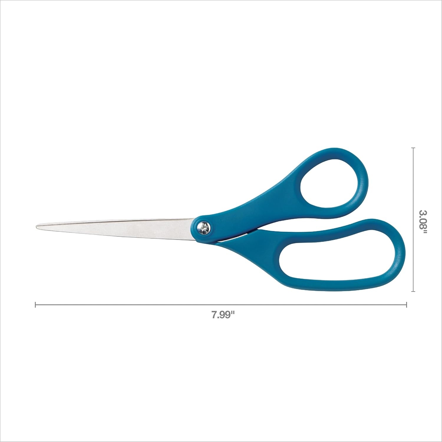 Fiskars 8 Left-Handed Titanium Scissors, SoftGrip Handle for Comfort, Durable Stainless Steel Blades for Home and Office Use(Stainless Steel)