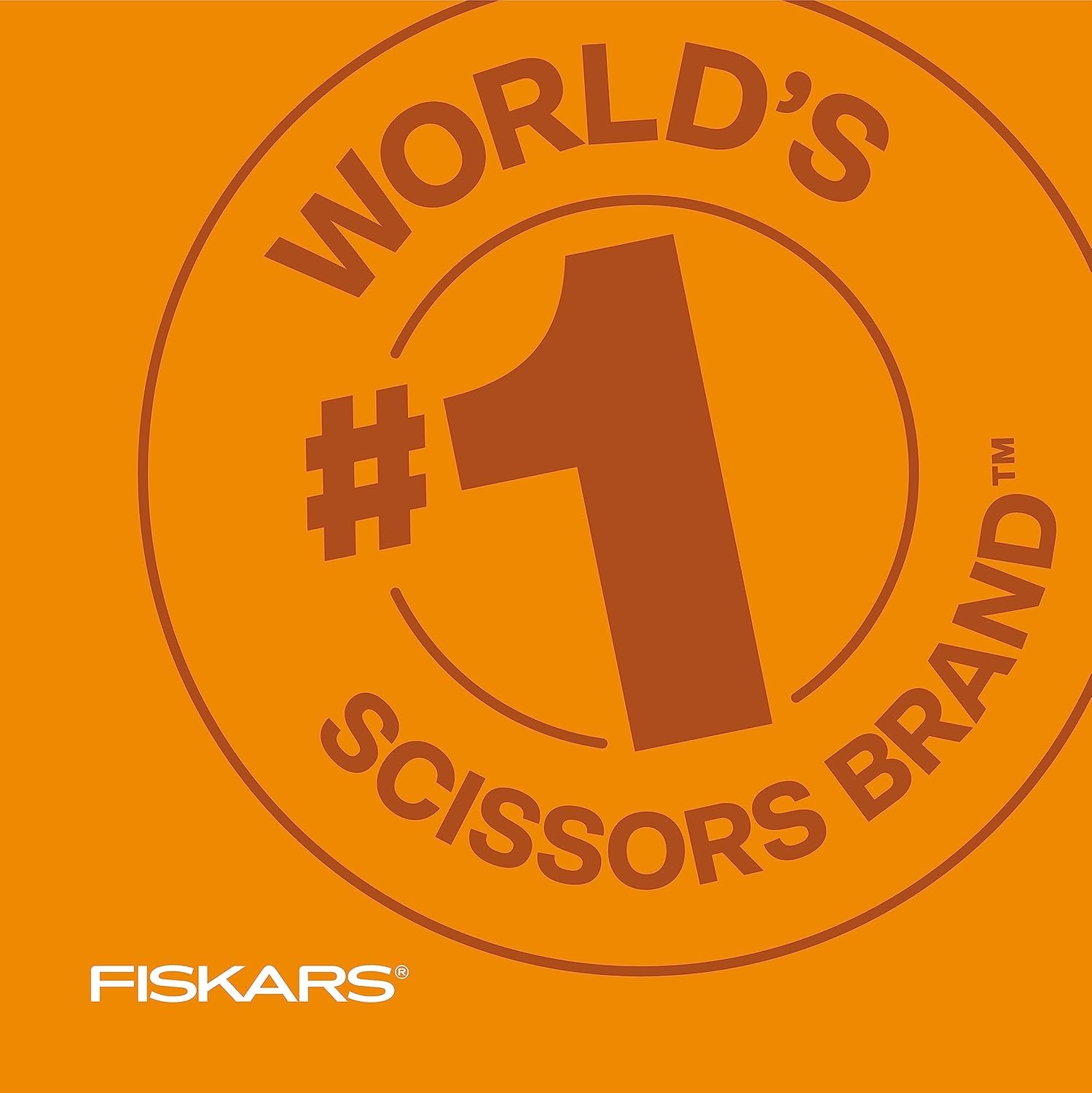 Fiskars SoftGrip Titanium Scissors All Purpose – 8″ Straight Handle Scissors for Office, Arts, and Crafts – Orange(1-Pack)