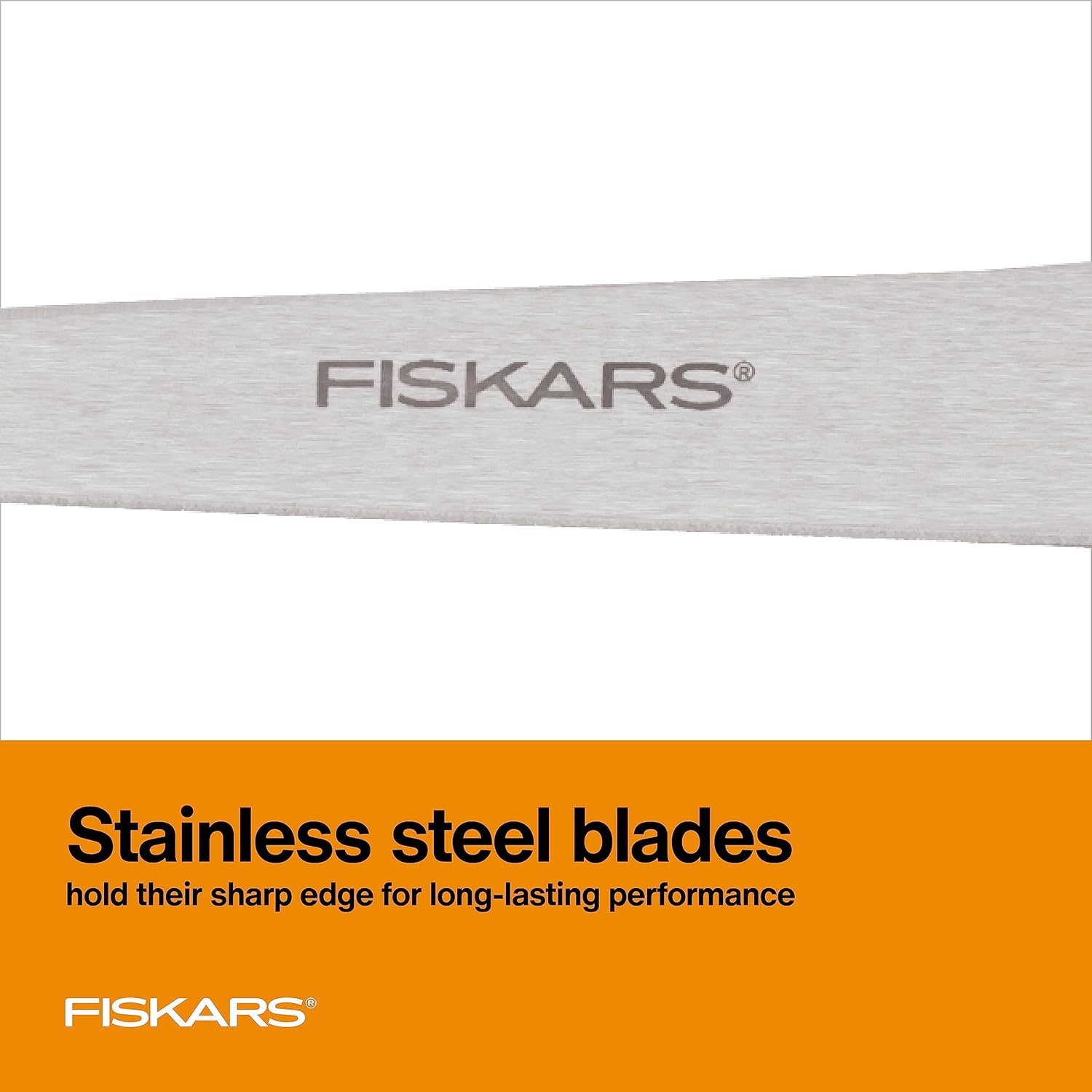 Fiskars 8 Left-Handed Titanium Scissors, SoftGrip Handle for Comfort, Durable Stainless Steel Blades for Home and Office Use(Stainless Steel / Comfort Handle)