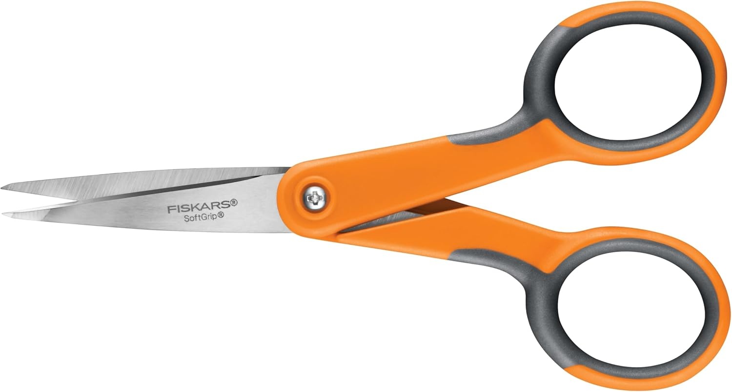 Fiskars 8-Inch Softgrip Scissors,Orange(5″ Softgrip)