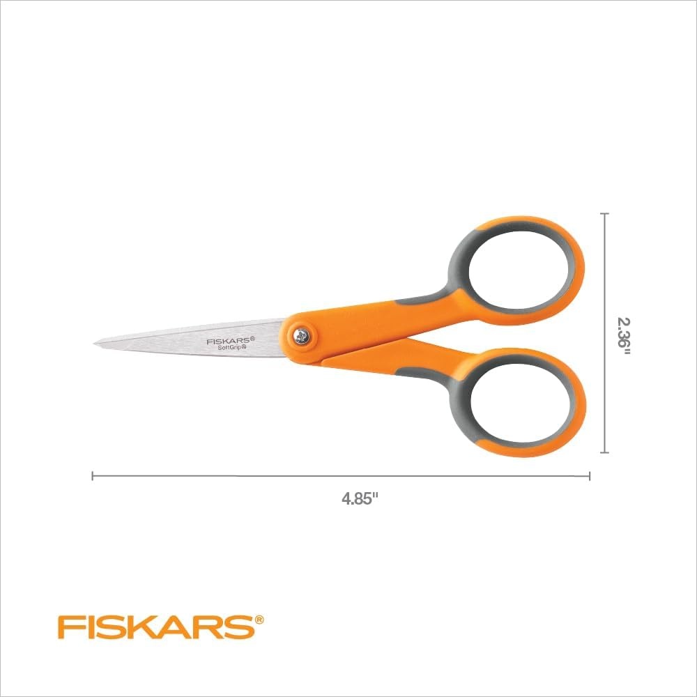 Fiskars 8-Inch Softgrip Scissors,Orange(5″ Softgrip)