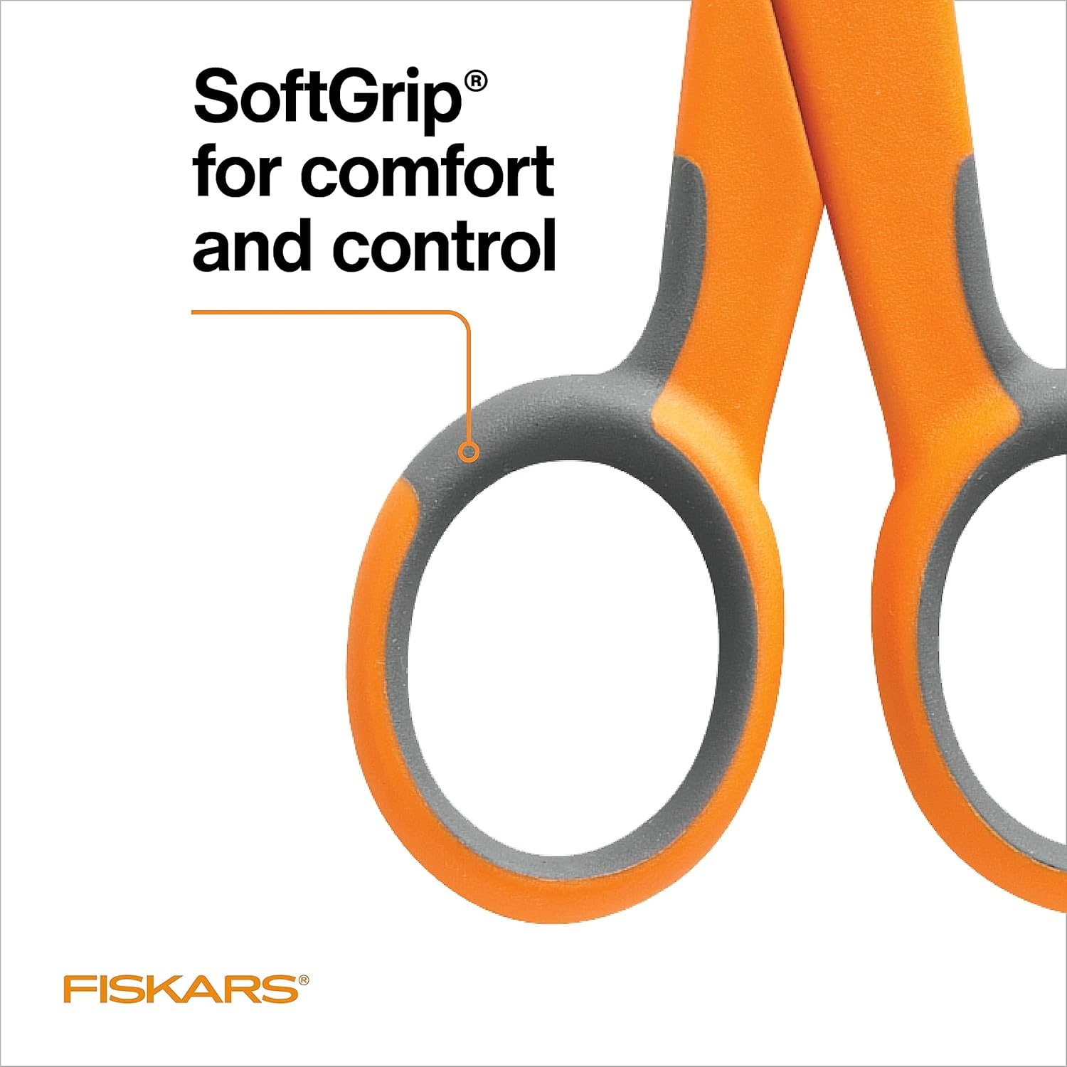 Fiskars 8-Inch Softgrip Scissors,Orange(5″ Softgrip)