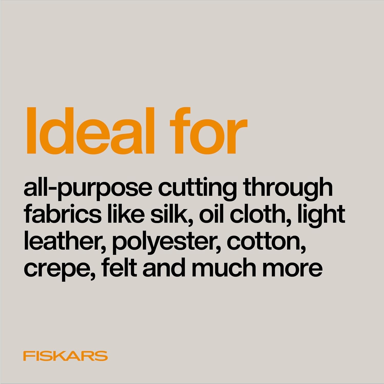 Fiskars RazorEdge Fabric Scissors, Heavy Duty Fabric Shears, Ultra-Sharp Stainless Steel Blades & SoftGrip Ergonomic Handle, 8, White/Orange(RazorEdge 8″)