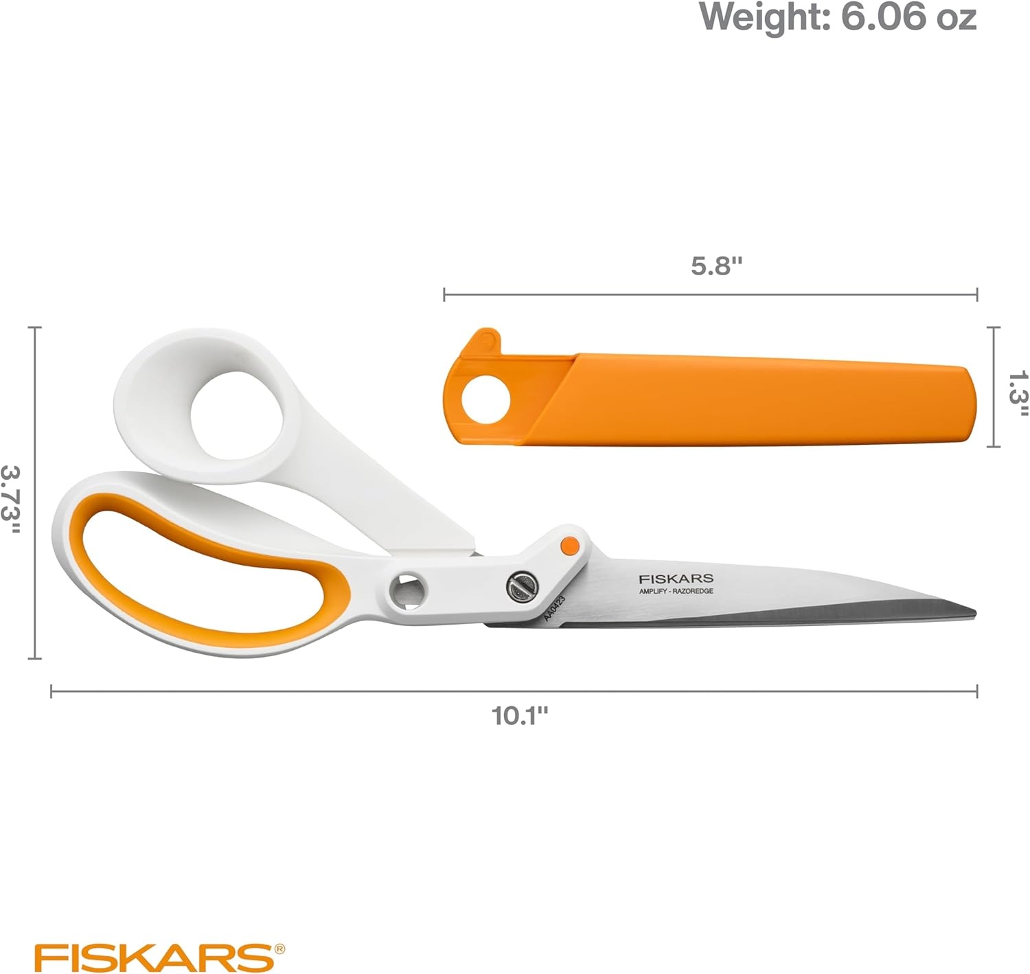 Fiskars RazorEdge Fabric Scissors – 9″ Heavy Duty Fabric Shears with SoftGrip Ergonomic Handle, Premier Grade Stainless Steel Blades(Amplify RazorEdge 10″)