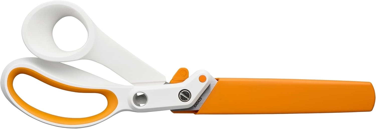 Fiskars RazorEdge Fabric Scissors – 9″ Heavy Duty Fabric Shears with SoftGrip Ergonomic Handle, Premier Grade Stainless Steel Blades(Amplify RazorEdge 10″)