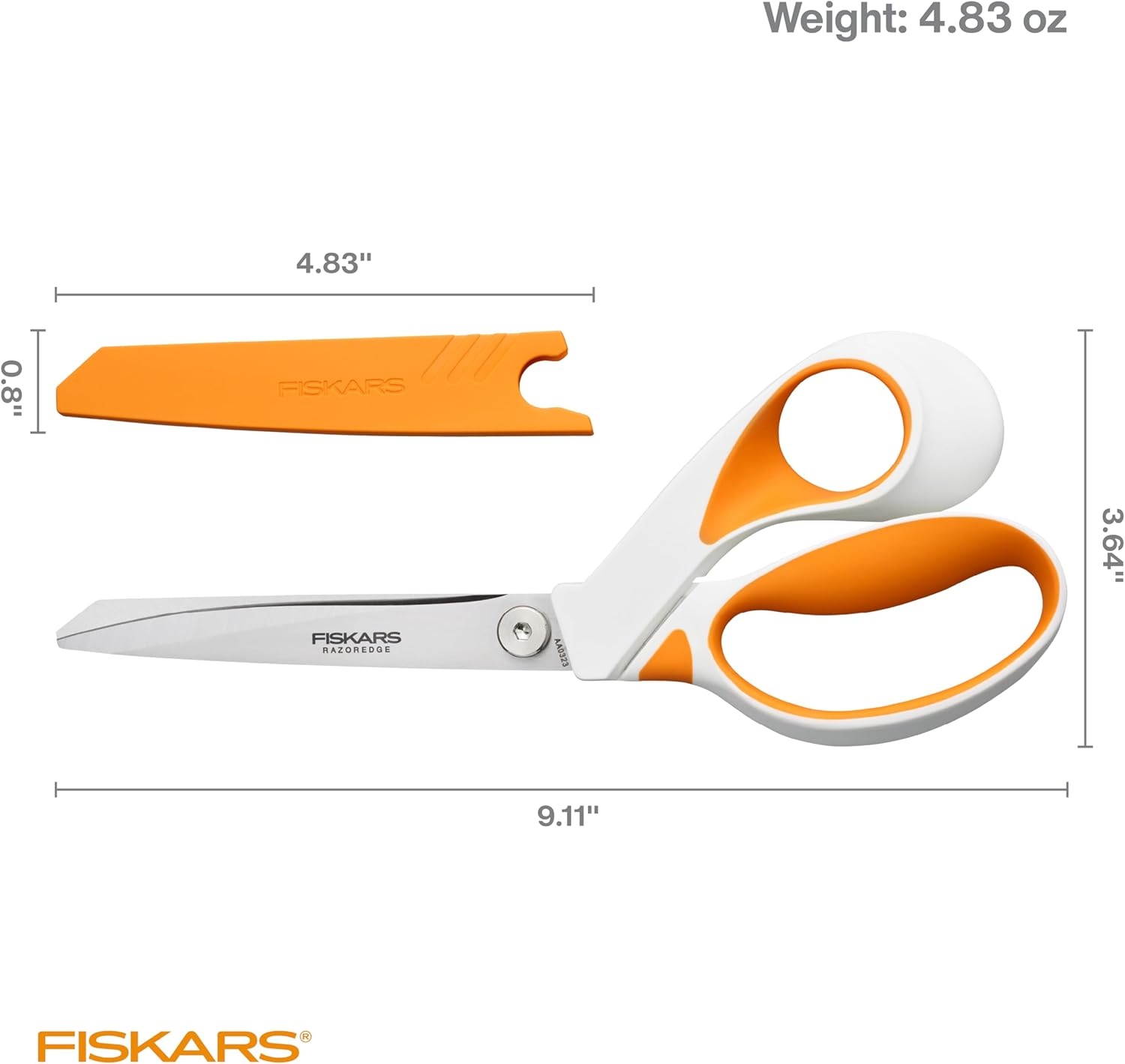 Fiskars RazorEdge Fabric Scissors – 9″ Heavy Duty Fabric Shears with SoftGrip Ergonomic Handle, Premier Grade Stainless Steel Blades(RazorEdge 9″)