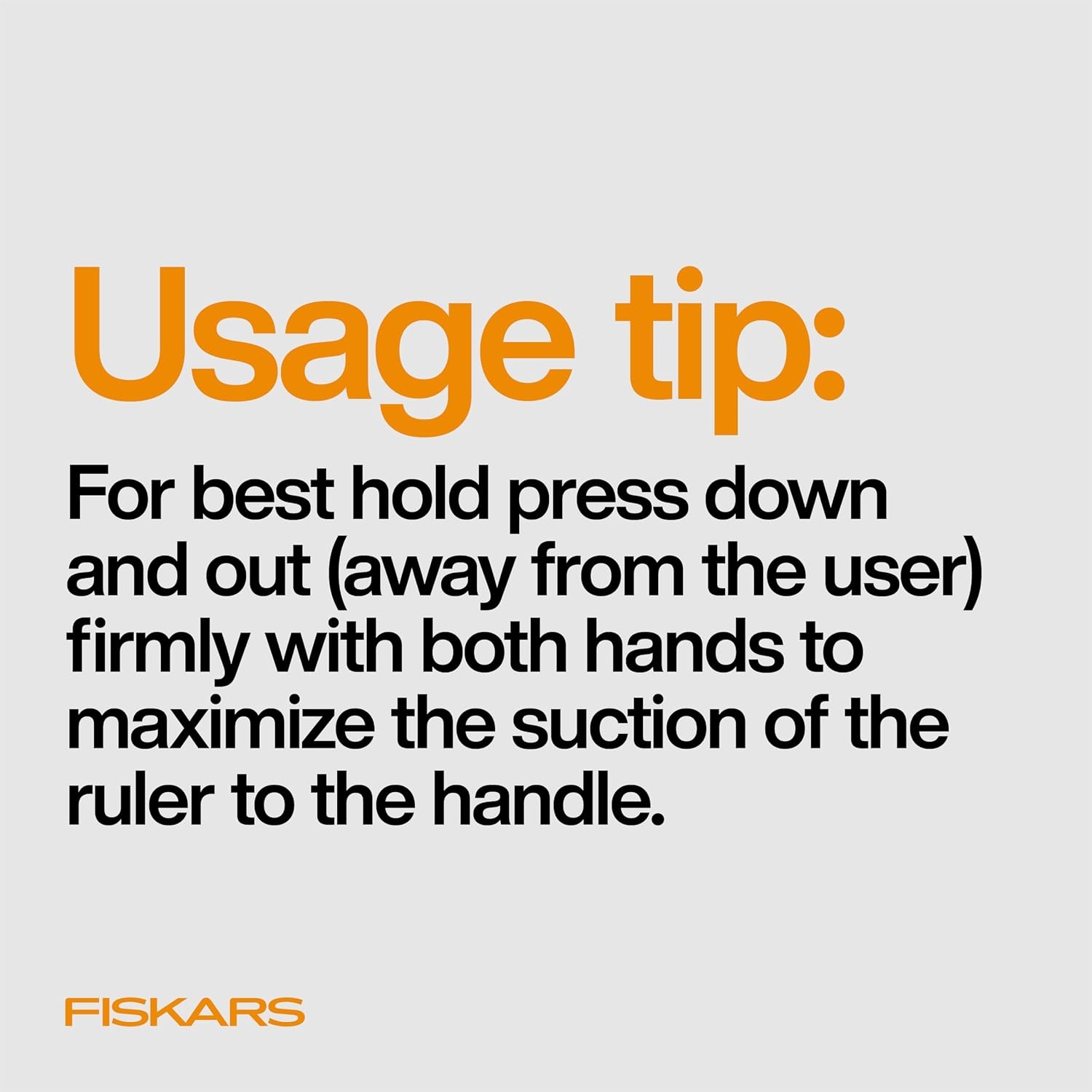 Fiskars Small Ruler Handle with SoftGrip, Ideal for Quilting Blocks(Small Handle)