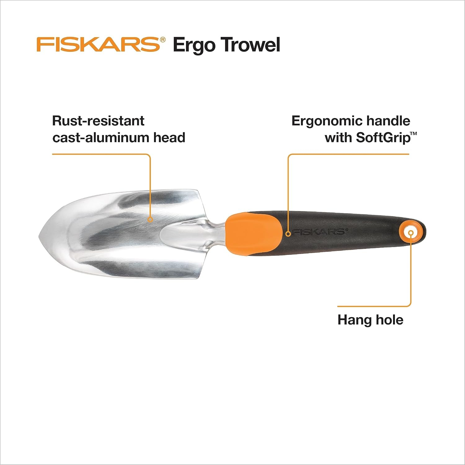 Fiskars Ergo Garden Trowel, Hand Tool for Digging & Planting, 6-Pack