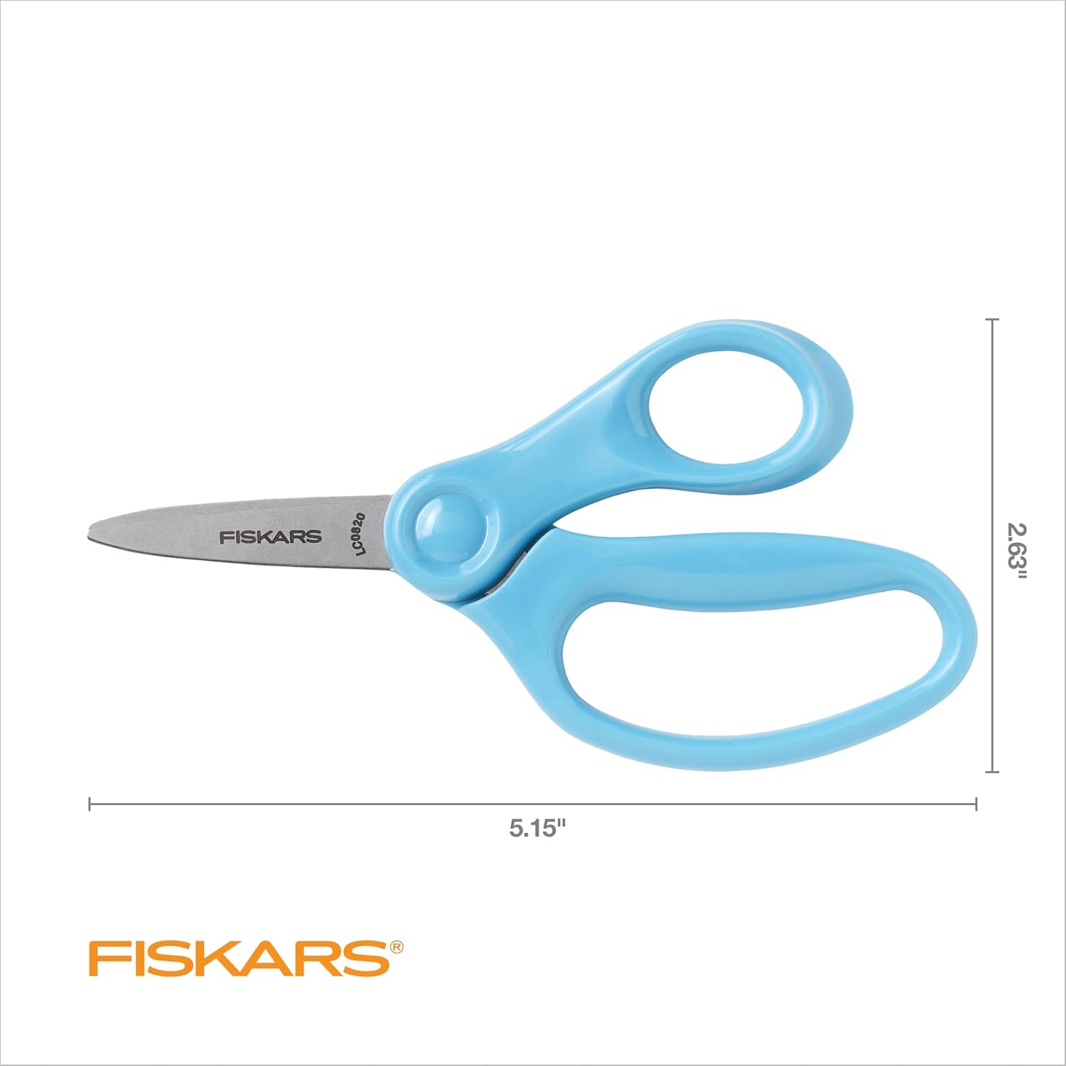 Fiskars 5″ Pointed-Tip Kids Scissors, Ages 4-7, Turquoise & Red, 2-Pack(Turquoise & Red)