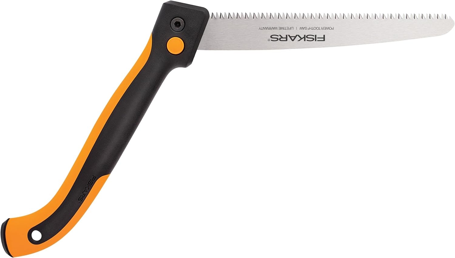 Fiskars Hand Saw, Folding Saw with Dual Position Locking Saw Blade for Overhand Cuts and Under Cuts and Power Tooth Blade with Triple Ground Teeth, Soft Grip 10-Inch Pruning Saw(10″ Folding Saw)