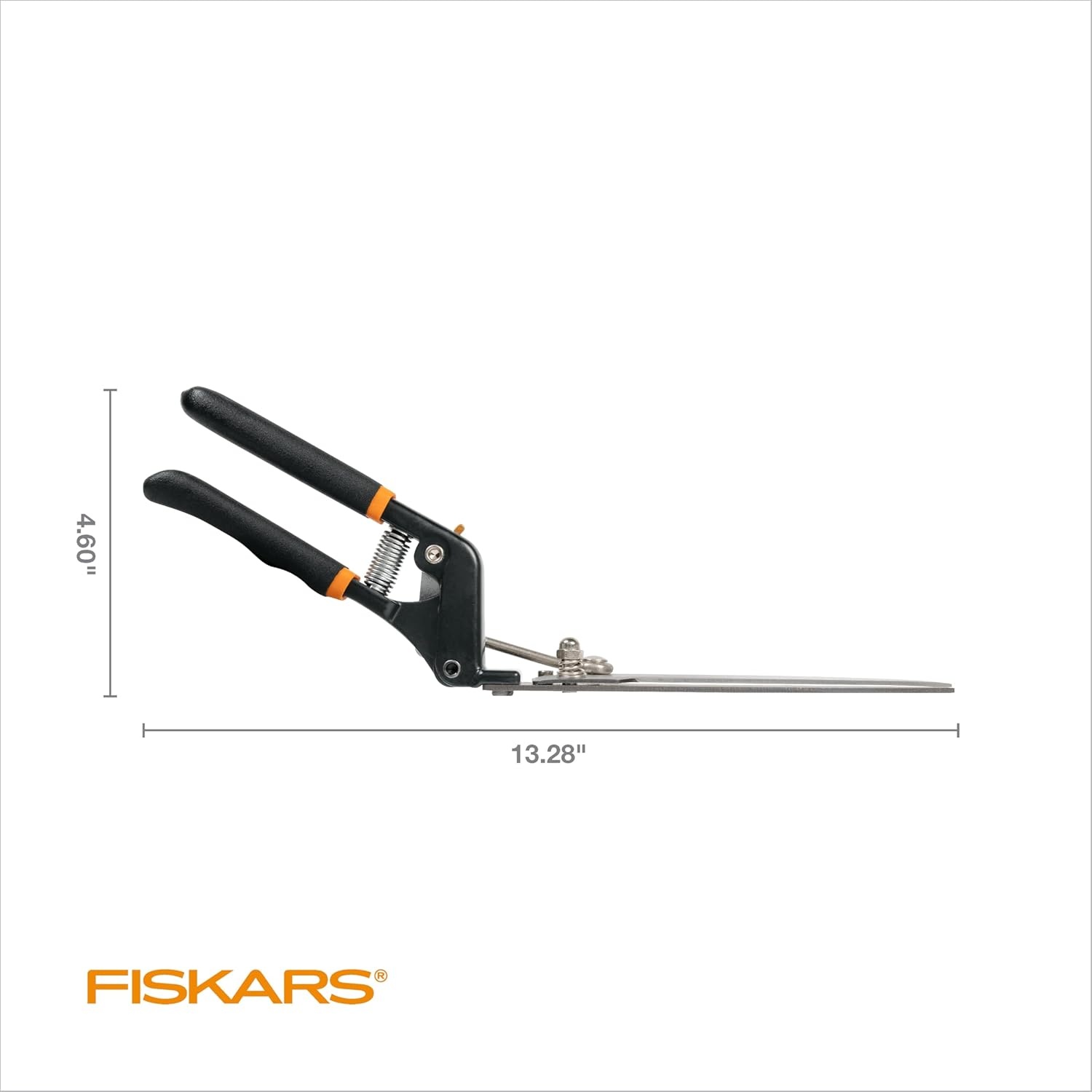 Fiskars Shear Ease Grass Shears – 5″ Stainless Steel Blades – 360-Degree Swivel Blade Plant Cutting Scissors – Garden Shears and Grass Cutter, Black(Power-Lever)