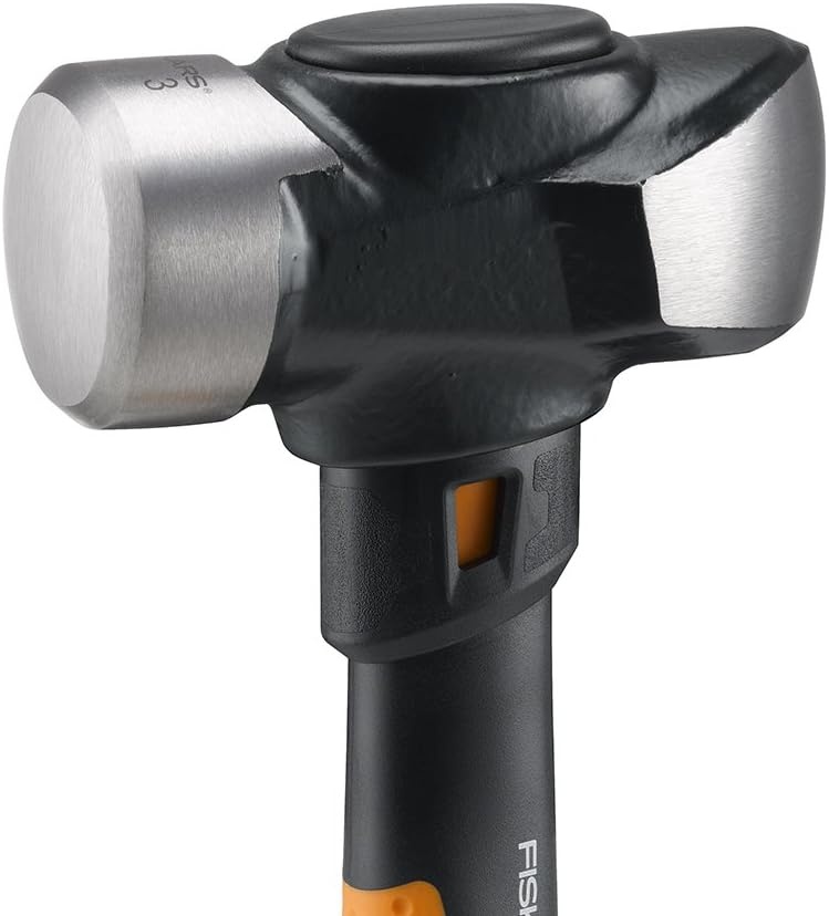 Fiskars Pro IsoCore 4 lb Club Hammer (14″) – Drilling Hammer with Wedged Demolition and Driving Face, Shock-Absorbing Grip – Construction and Home Improvement Tools(4 Pound)