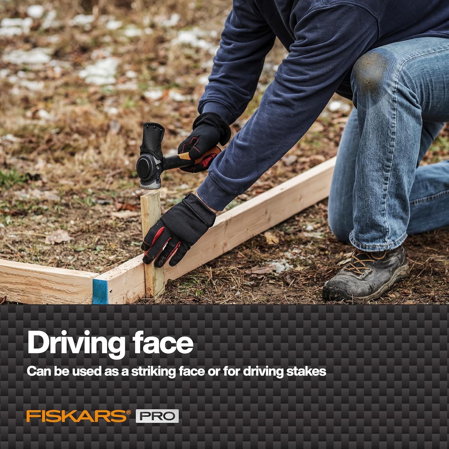 Fiskars Pro IsoCore Splitting Maul and Stainless Steel Axe, Wood Splitting Maul, IsoCore Shock Reduction & Forged Steel Head, 6 lb, 36, Black/Orange(Pro IsoCore 2.5 lb Maul)