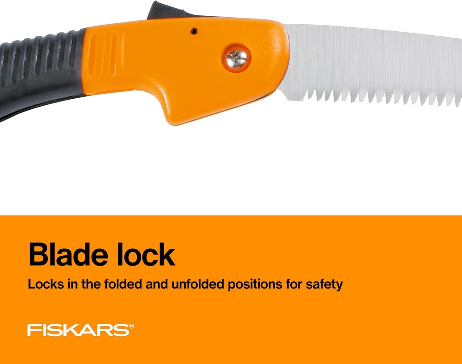 Fiskars Hand Saw, Folding Saw with Dual Position Locking Saw Blade for Overhand Cuts and Under Cuts and Power Tooth Blade with Triple Ground Teeth, Soft Grip 10-Inch Pruning Saw(7″ Folding Saw)