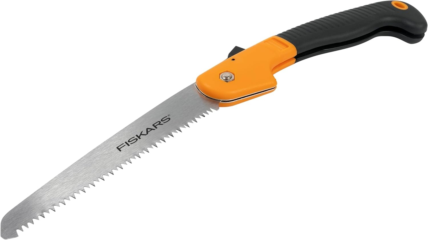Fiskars Hand Saw, Folding Saw with Dual Position Locking Saw Blade for Overhand Cuts and Under Cuts and Power Tooth Blade with Triple Ground Teeth, Soft Grip 10-Inch Pruning Saw(7″ Folding Saw)