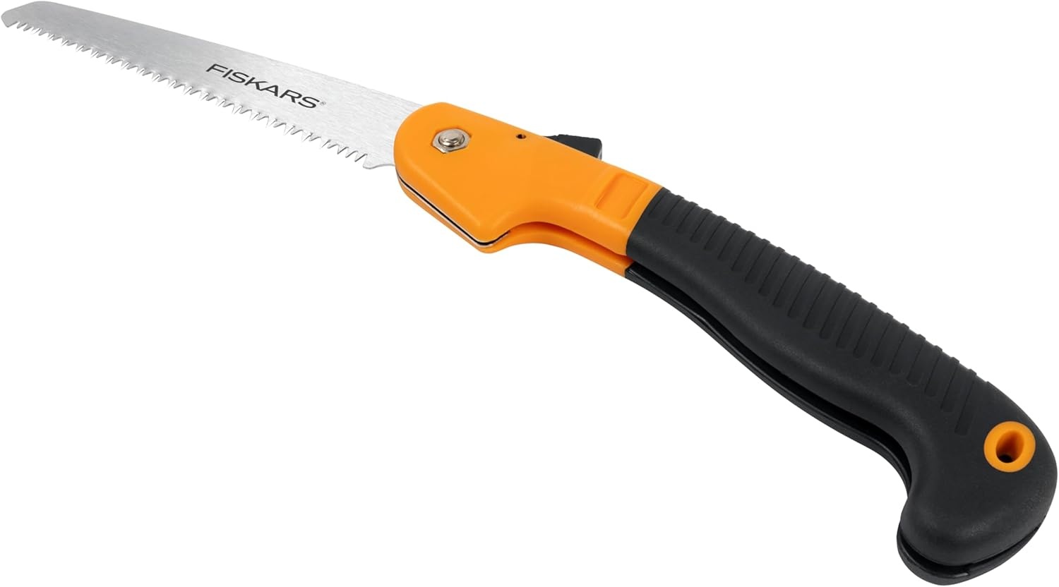 Fiskars Hand Saw, Folding Saw with Dual Position Locking Saw Blade for Overhand Cuts and Under Cuts and Power Tooth Blade with Triple Ground Teeth, Soft Grip 10-Inch Pruning Saw(7″ Folding Saw)