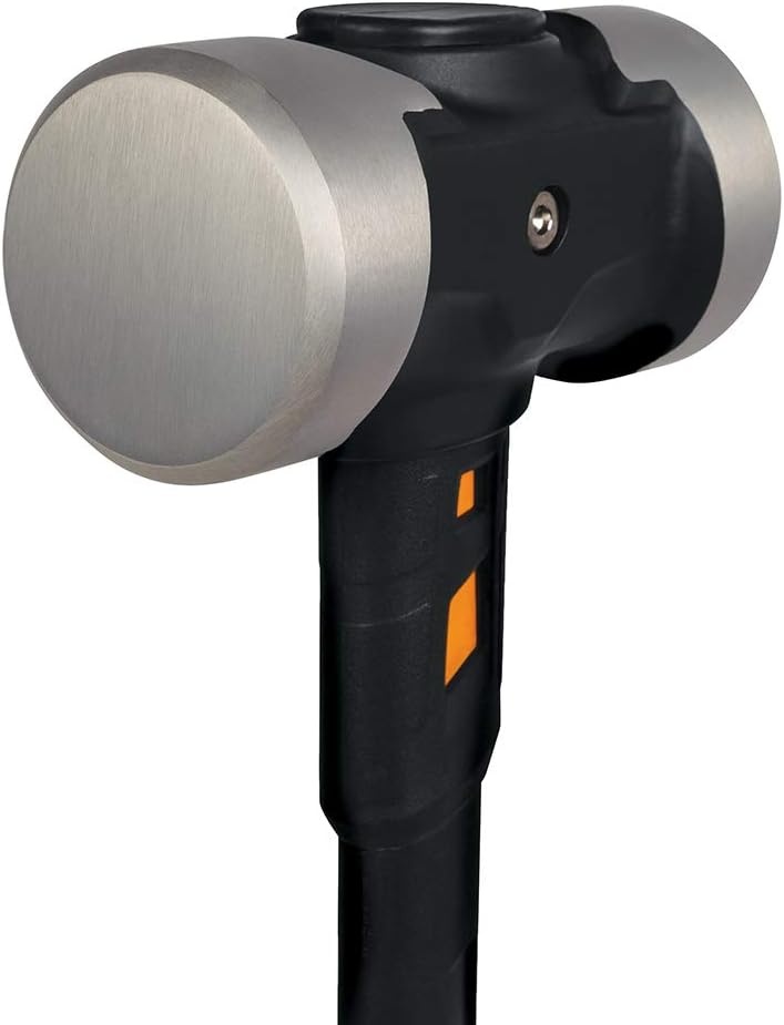 Fiskars IsoCore 4 lb Sledge Hammer for Demolition and Driving with Shock Reduction, 14 in(Double Flat Face 12 lb)
