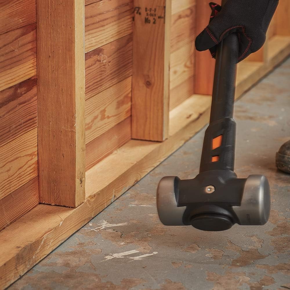 Fiskars IsoCore 4 lb Sledge Hammer for Demolition and Driving with Shock Reduction, 14 in(Double Flat Face 8 lb)