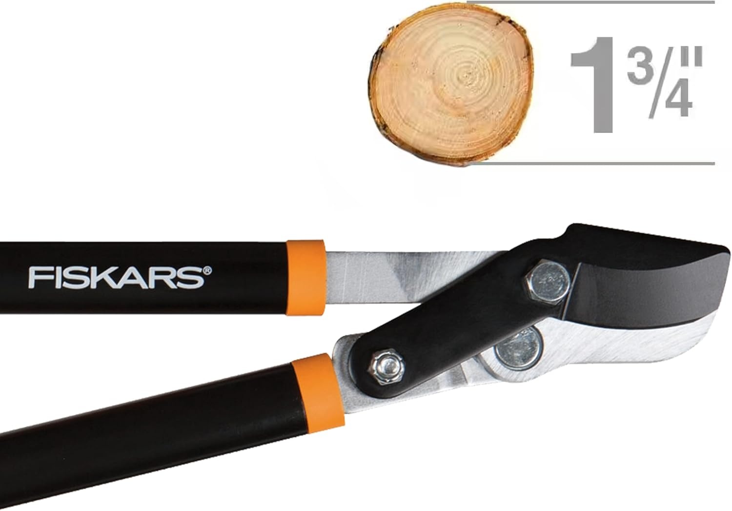 Fiskars 28-Inch Power-Lever Garden Bypass Lopper and Tree Trimmer, Sharp Precision-Ground Steel Blade for Cutting Branches up to 1.75-Inch Diameter(28″ Lopper)
