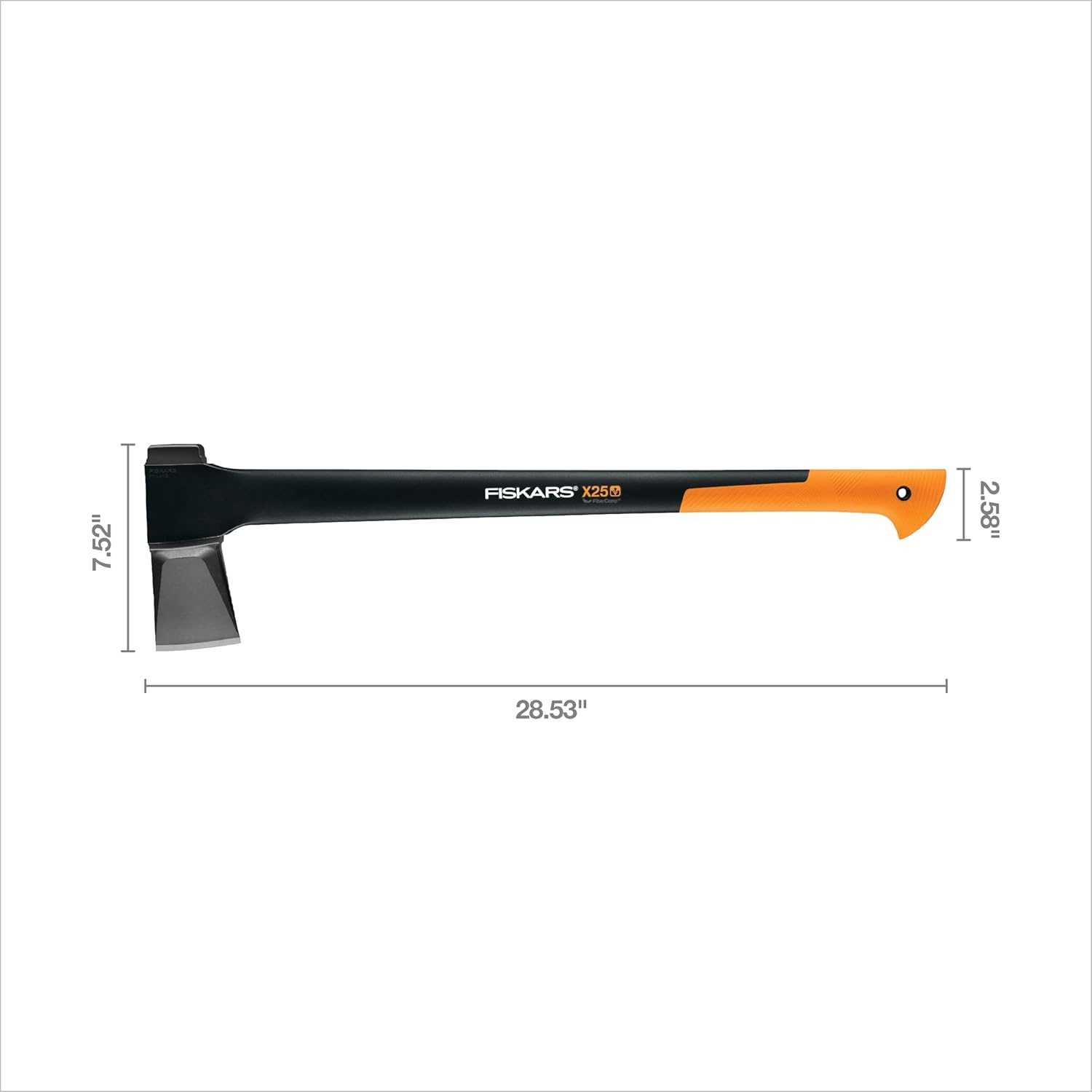 Fiskars X13 Ultralight Hiking Axe 13″, Ultra-Sharp Forged Steel Blade for Efficient Chopping & Camping, 15% Lighter High-Visibility Orange FiberComp Handle Drives Tent Stakes, Sheath Included(28″ Splitting Axe)
