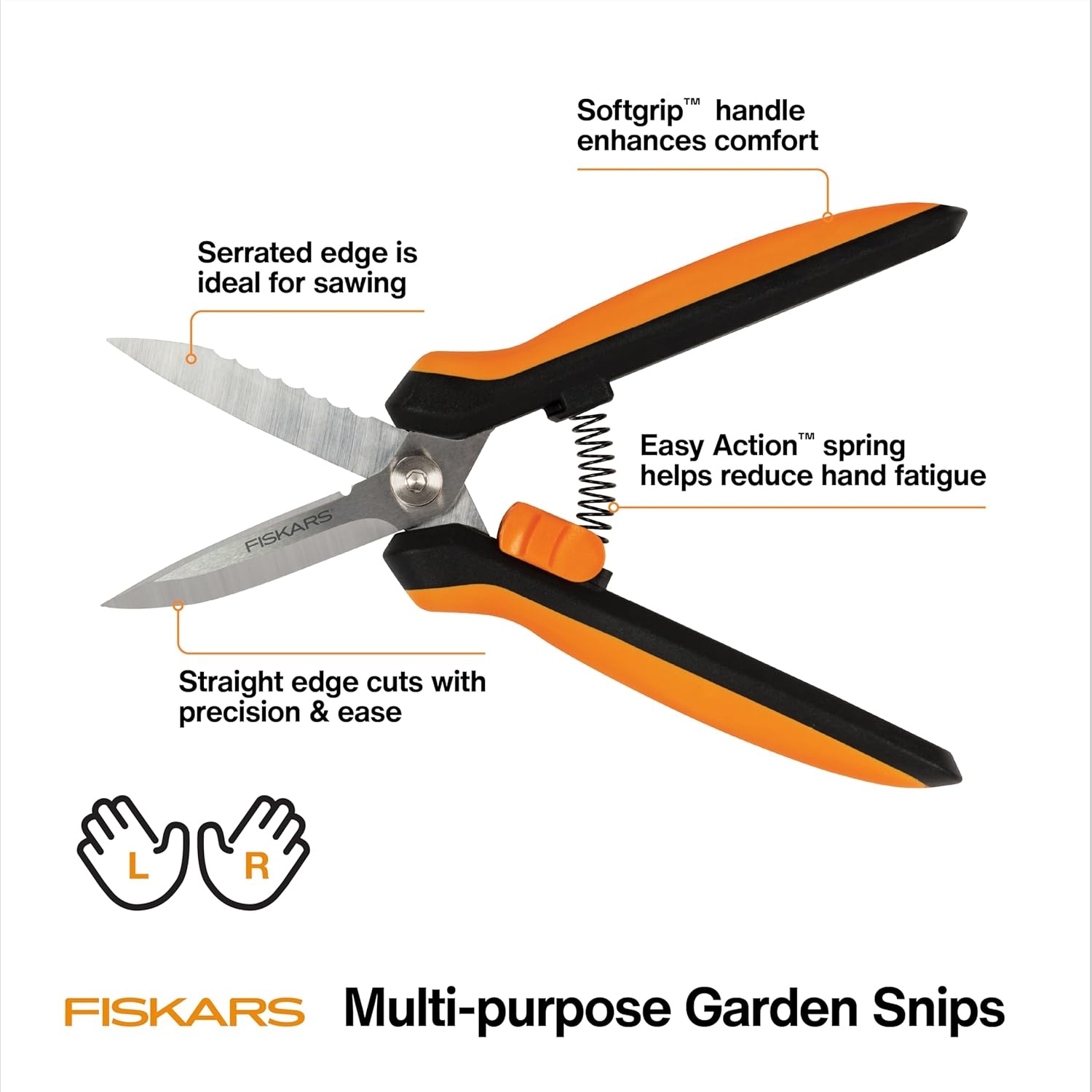 Fiskars Garden Scissors, 7-in-1 Garden Shears Multi-Tool with Sheath, Great for Plant Trimming, Cutting Nursery Pots, Bags, and Wire(Snips)