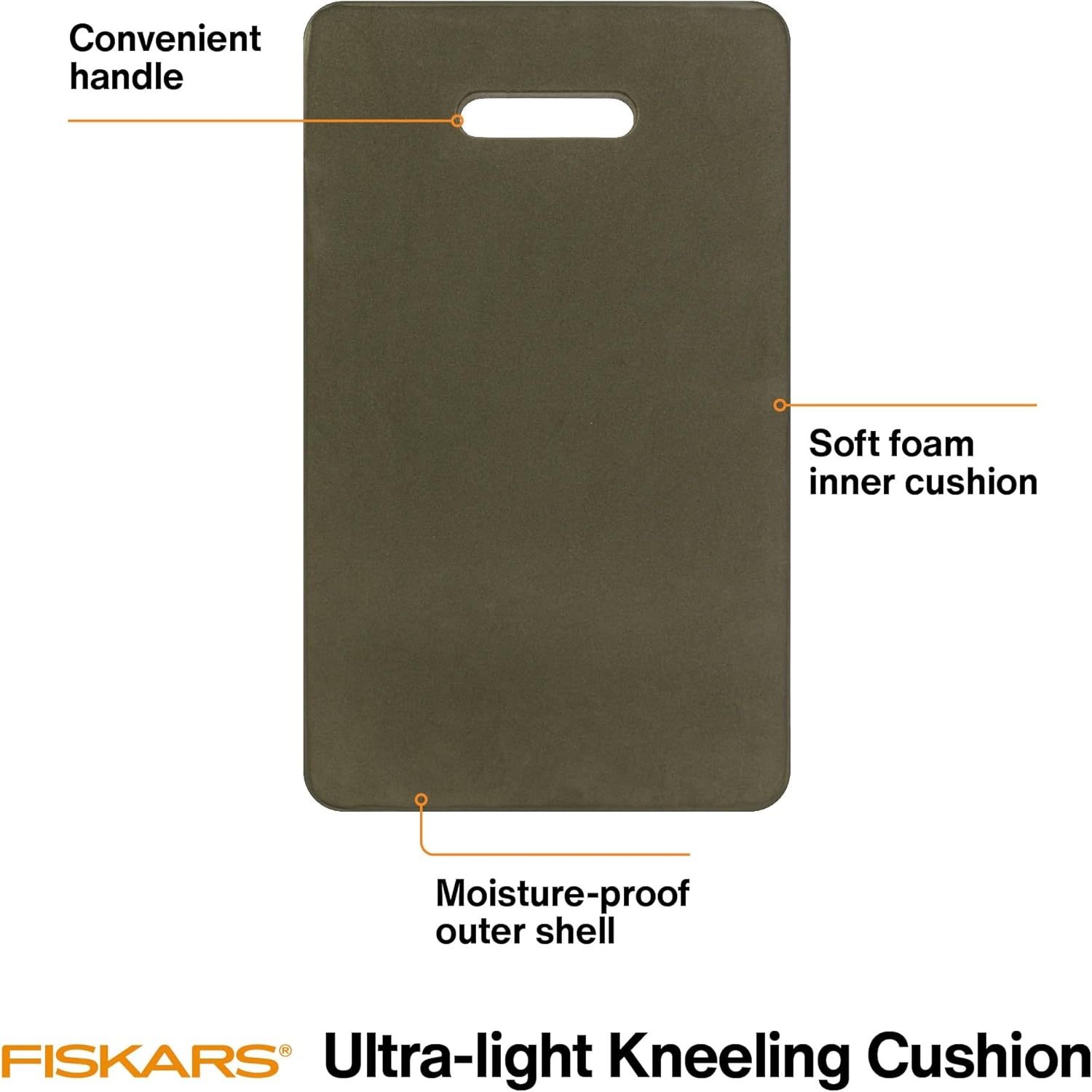 Fiskars Garden Kneeling Pad, 11″ x 18″ Lightweight and Thick EVA Foam Knee Cushion with Handle for Gardening, Cleaning, or Construction – Moisture and Rip Resistant, Gardening Supplies, Green(1 Count (Pack of 12))