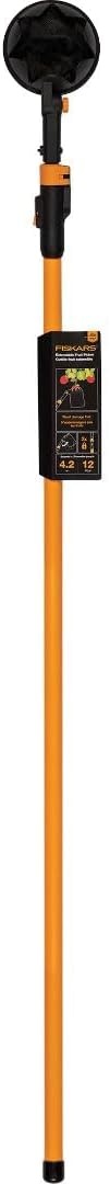 Fiskars Extendable Fruit Picker Tool – 7′-12′ Extendable Handle – Fruit Harvester Tool – Yard and Garden Tools – Black/Orange
