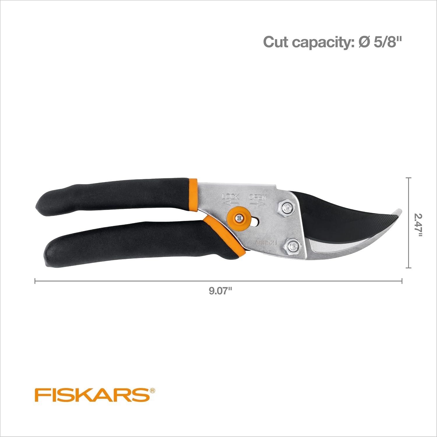 Bundle of Fiskars Bypass Pruning Shears, 5/8-Inch Cut Capacity + Trowel, Gardening Hand Tool with Hang Hole, For Digging and Planting + 6″ Scissors for Flowers, Buds, Weeds and Small Plants