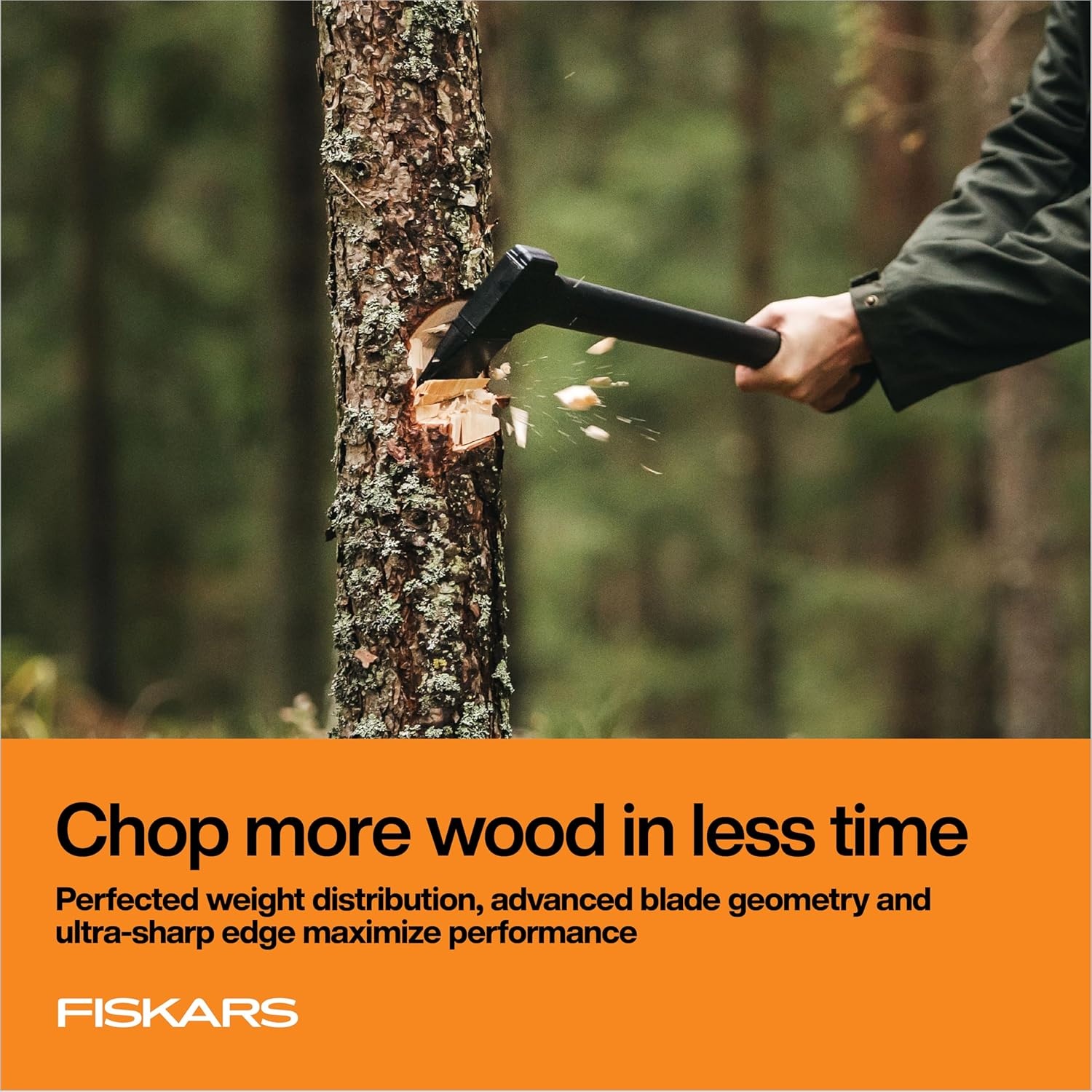 Fiskars 28″ Chopping Axe, Ultra-Sharp Blade for Kindling with Ease, Weight Balanced, Garden and Outdoor Gear, 3.5 pounds, Black(28″ Chopping Axe)