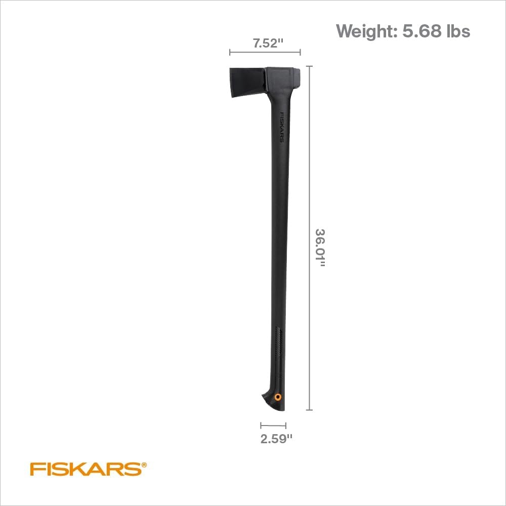 Fiskars 28″ Chopping Axe, Ultra-Sharp Blade for Kindling with Ease, Weight Balanced, Garden and Outdoor Gear, 3.5 pounds, Black(36″ Splitting Axe)