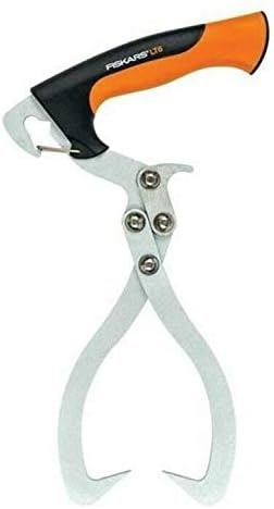 Fiskars Log Tongs, Up to 12″ Diameter, One-Handed Log Carrier and Effortless Control for Firewood