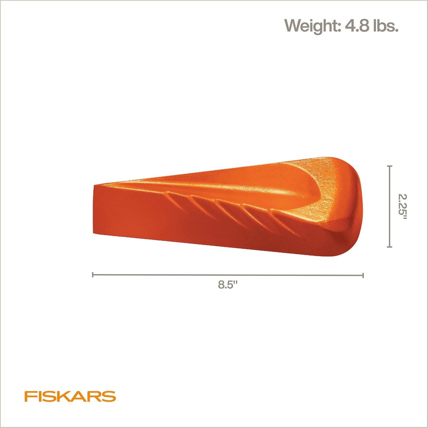 Fiskars HelixPlus Splitting Wedge for Large Logs – Forged Steel Wood Splitting Wedge with Spiral Design & Vibration-Dampening Striking Head, 2.5″ x 9.5″ x 2.5″(Helix Wedge)