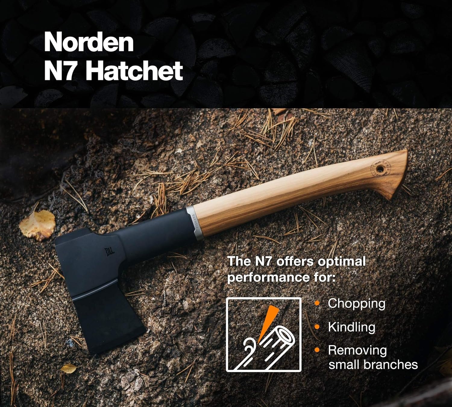 Fiskars Norden N7 Hatchet with Recycled Leather Sheath (14 in.)